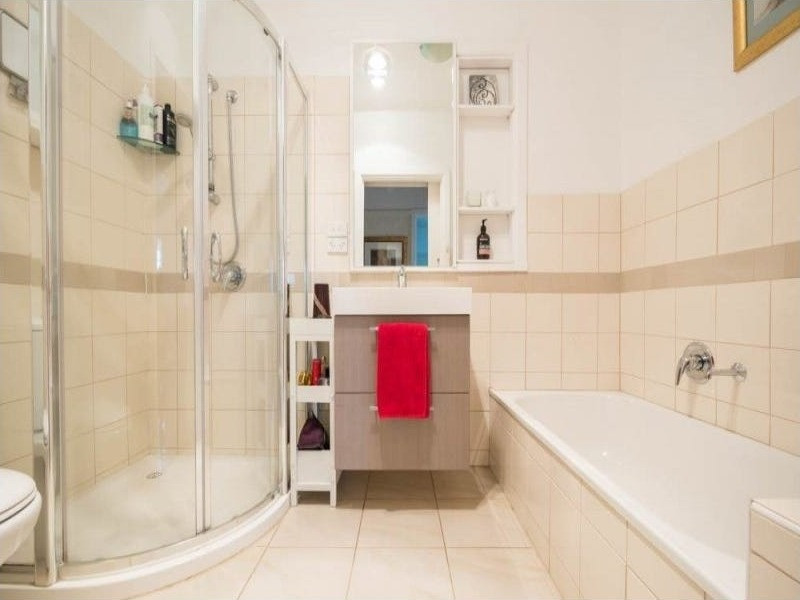 Original tiled bathroom before renovation, Glenroy